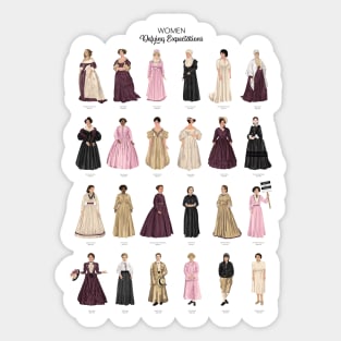 Historic British Women Defying Expectations Sticker